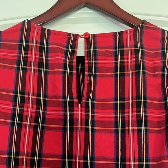 J Crew Crew Cuts Plaid Ruffle Top Size 12 - Picture 6 of 8